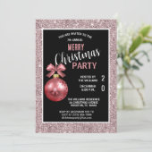 Posh decoratieve rode kerst kaart (Staand voorkant)