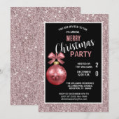 Posh decoratieve rode kerst kaart (Voorkant / Achterkant)