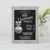 Posh Decoratieve Zilveren Kerst Kaart (Staand voorkant)