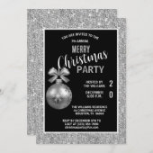 Posh Decoratieve Zilveren Kerst Kaart (Voorkant / Achterkant)