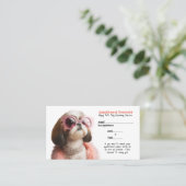 Posh Dog Grooming Afspraak Herinnering Kaart Visitekaartje (Staand voorkant)