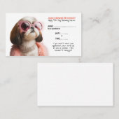 Posh Dog Grooming Afspraak Herinnering Kaart Visitekaartje (Voorkant / Achterkant)