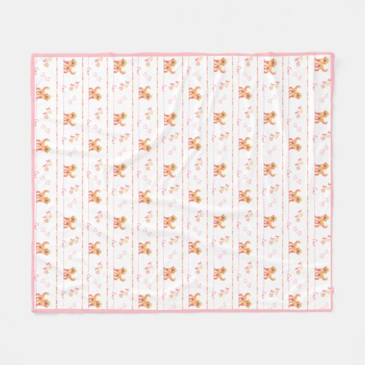 Posh Doodle Dog Love Fleece Deken (Voorkant (Horizontaal))