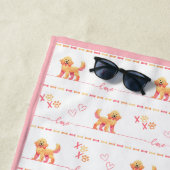 Posh Doodle Dog Love Strandlaken (In situ)