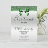 Posh Emerald Green Jewel Bow kerstfeest Kaart (Staand voorkant)