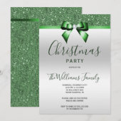 Posh Emerald Green Jewel Bow kerstfeest Kaart (Voorkant / Achterkant)