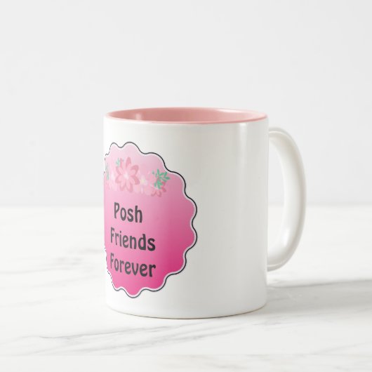 Posh Friends Forever Mok, Poshmark, Friends Tweekleurige Koffiemok (Voorkant rechts)