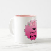 Posh Friends Forever Mok, Poshmark, Friends Tweekleurige Koffiemok (Voorkant links)