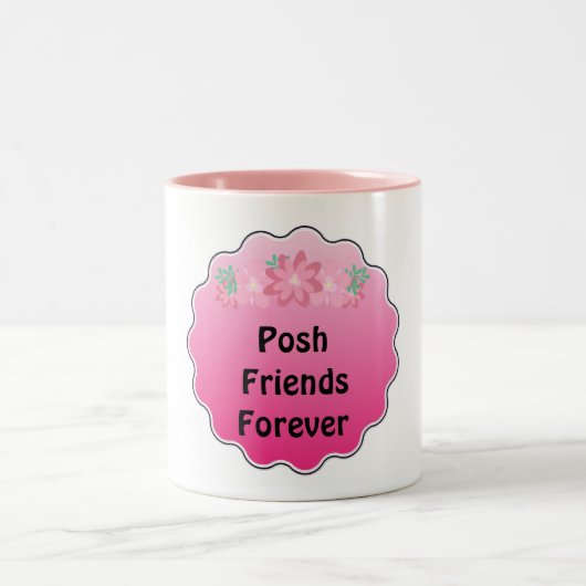Posh Friends Forever Mok, Poshmark, Friends Tweekleurige Koffiemok (Center)