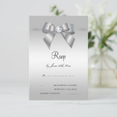 Posh Gem Bow & Lint 60ste huwelijksjubileum RSVP (Staand voorkant)