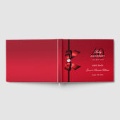 Posh Gem Bow & Ribbon 40th Wedding Jubileum Gastenboek (Volledig)