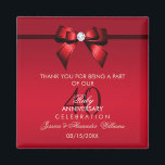 Posh Gem Bow & Ribbon 40th Wedding Jubileum Magneet<br><div class="desc">Op maat 40th Wedding Jubileum feest wil je magnet bedanken voor koppels die 40ste Jubileum evenementen organiseren. Alle tekst-, lettertype- en tekstkleur zijn volledig aanpasbaar om aan uw vereisten te voldoen. Als u uw product wilt aanpassen of producten wilt aanpassen, neemt u contact met mij op via mijn winkel en...</div>