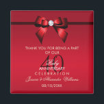 Posh Gem Bow & Ribbon 40th Wedding Jubileum Magneet<br><div class="desc">Op maat 40th Wedding Jubileum feest wil je magnet bedanken voor koppels die 40ste Jubileum evenementen organiseren. Alle tekst-, lettertype- en tekstkleur zijn volledig aanpasbaar om aan uw vereisten te voldoen. Als u uw product wilt aanpassen of producten wilt aanpassen, neemt u contact met mij op via mijn winkel en...</div>