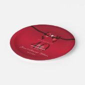 Posh Gem Bow & Ribbon 40th Wedding Jubileum Papieren Bordje (Gekanteld)