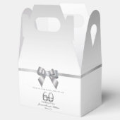 Posh Gem Bow & Ribbon 60th Wedding Jubileum Bedankdoosjes (Geopend)