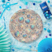 Posh Glam Opal Leopard Print Paper Plates Papieren Bordje (Feest)