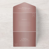 Posh Glitzy Roos Goud 35ste Verjaardagsfeest All In One Uitnodiging (Buitenkant)