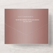 Posh Glitzy Roos Goud 35ste Verjaardagsfeest All In One Uitnodiging (Achterkant)