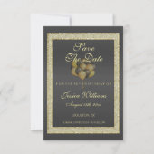 Posh Gold Black, Glitter & Balloons sparen de datu (Voorkant)