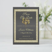 Posh Gold Black, Glitter & Balloons sparen de datu (Staand voorkant)