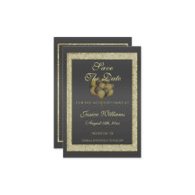 Posh Gold Black, Glitter & Balloons sparen de datu