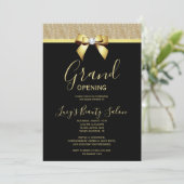 Posh Gold Jewel Bow Grand Opening Kaart (Staand voorkant)