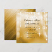 Posh Gold Lights Bokeh Kerstmis Kaart (Voorkant / Achterkant)