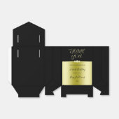 Posh Goud & Zwart Elegante Diamanten 40e Verjaarda Bedankdoosjes (Uitgevouwen)