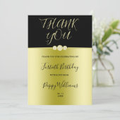 Posh Goud & Zwart Elegante Diamanten 40e Verjaarda Bedankkaart (Staand voorkant)