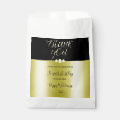 Posh Goud & Zwart Elegante Diamanten 40e Verjaarda Bedankzakje (Voorkant)