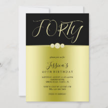 Posh Goud & Zwart Elegante Diamanten 40e Verjaarda