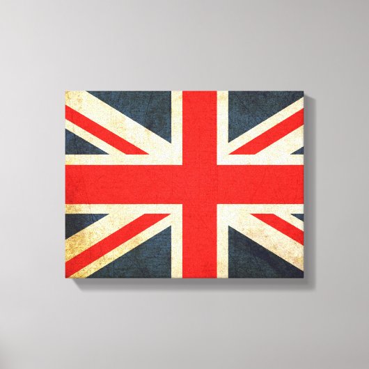 Posh Grunge Union Jack verpakt Canvas Print (Voorkant)