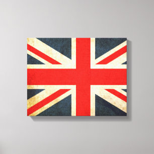 Posh Grunge Union Jack Wrapped Canvas afdrukken
