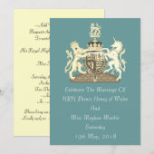 Posh Harry en Meghan koninklijke bruiloft op maat Kaart (Voorkant / Achterkant)