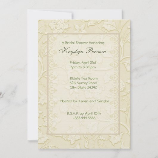 Posh Katten Bruids Douche Uitnodiging (Achterkant)