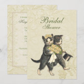 Posh Katten Bruids Douche Uitnodiging (Voorkant / Achterkant)