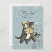Posh Katten Bruids Douche Uitnodiging (Voorkant)