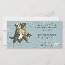 Posh Katten Bruiloft Bewaar de Datum Save The Date