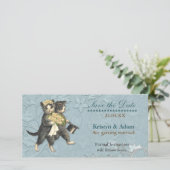 Posh Katten Bruiloft Bewaar de Datum Save The Date (Staand voorkant)