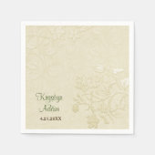 Posh Katten Bruiloft Ivoor Papier Servetten (Voorkant)