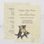 Posh Katten Ivoor Bruiloft Uitnodiging (Voorkant / Achterkant)