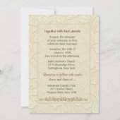 Posh Katten Ivoor Bruiloft Uitnodiging 2 (Achterkant)