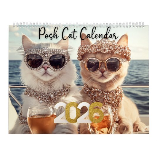 Posh Kattenkalender 2025 Kat Kalender (Hoes)
