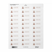 Posh Kerstboom | Glam Roos Gold Adres Etiket (Full Sheet)