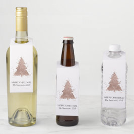 Posh Kerstboom | Glam Roos Gold Blush Custom Flessenhanger