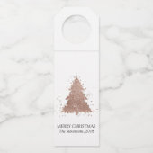 Posh Kerstboom | Glam Roos Gold Blush Custom Flessenhanger (Voorkant)