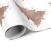 Posh Kerstboom | Glam Roos Goud Luxe Cadeaupapier (Rol Hoek)