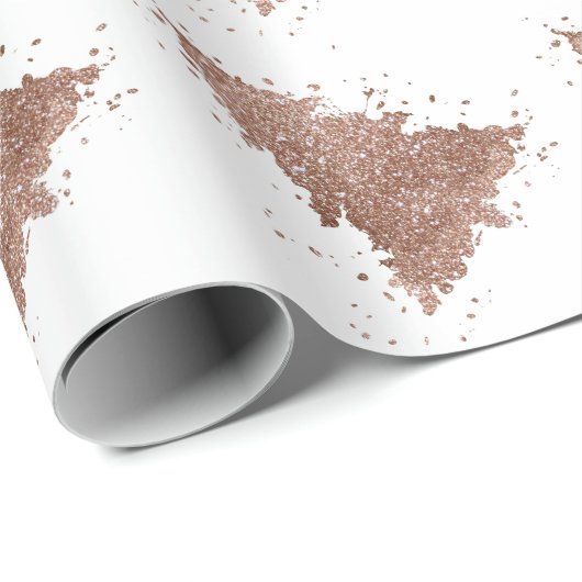 Posh Kerstboom | Glam Roos Goud Luxe Cadeaupapier (Rol Hoek)