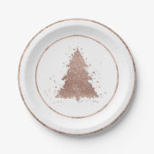 Posh Kerstboom | Glam Roos Goud Luxe Papieren Bordje (Voorkant)