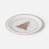 Posh Kerstboom | Glam Roos Goud Luxe Papieren Bordje (Gekanteld)